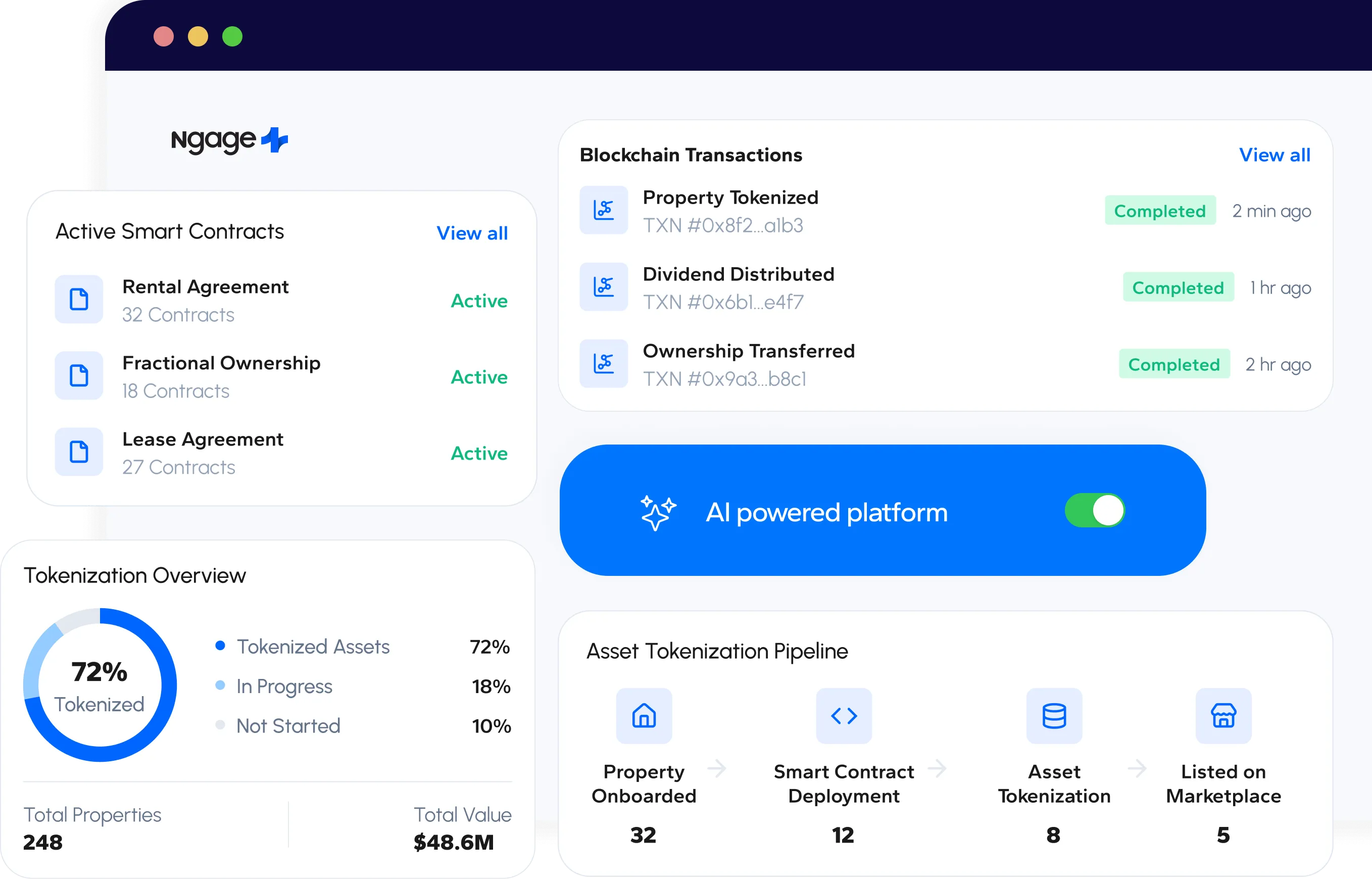 Secure Real Estate Blockchain Architecture and Tokenization Platform