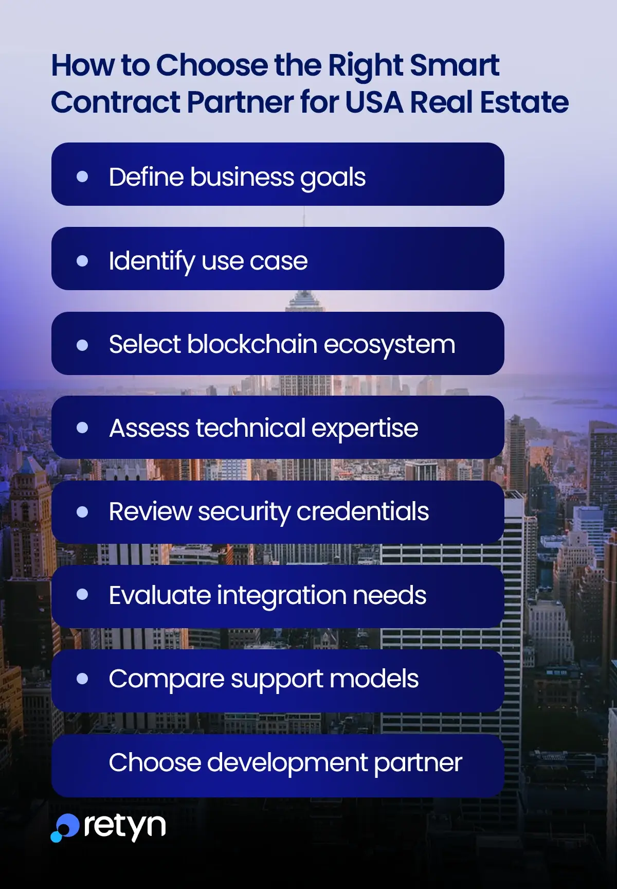 Choosing real estate smart contracts