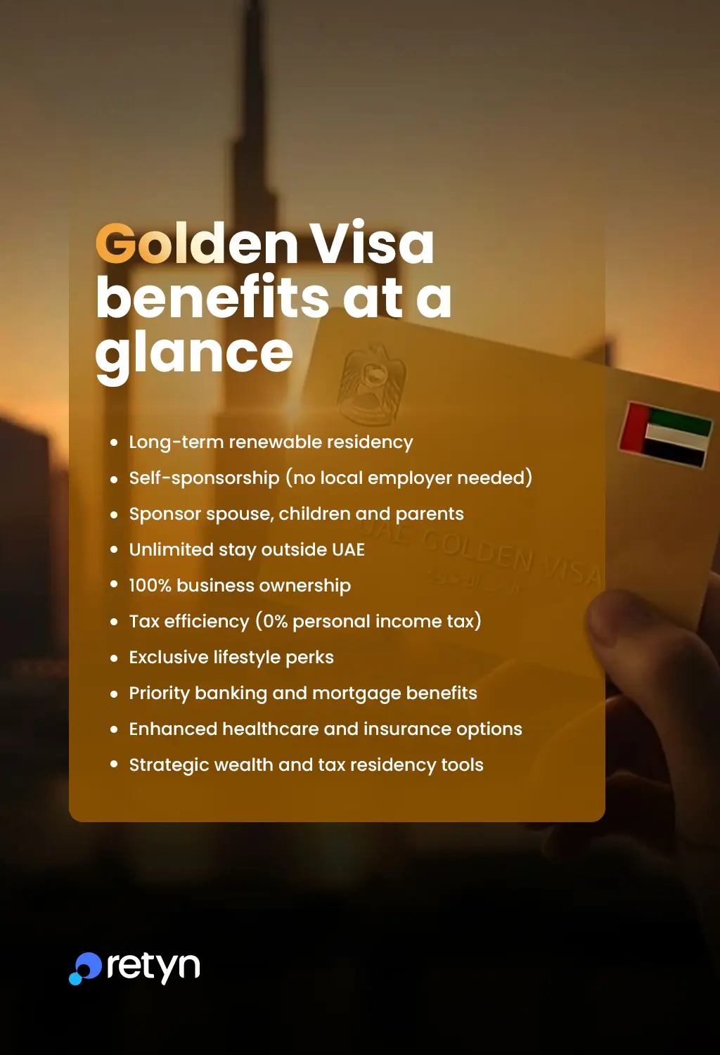UAE golden visa benefits