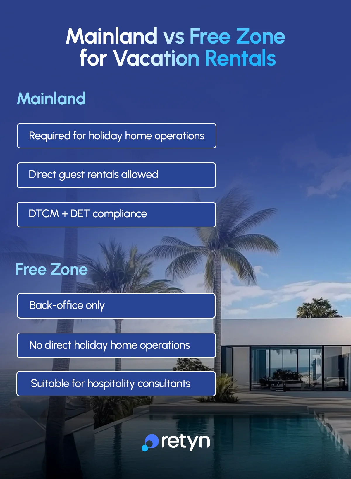 Choose jurisdiction for vacation rental business