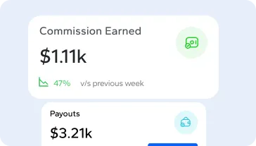 Commission payouts and analytics