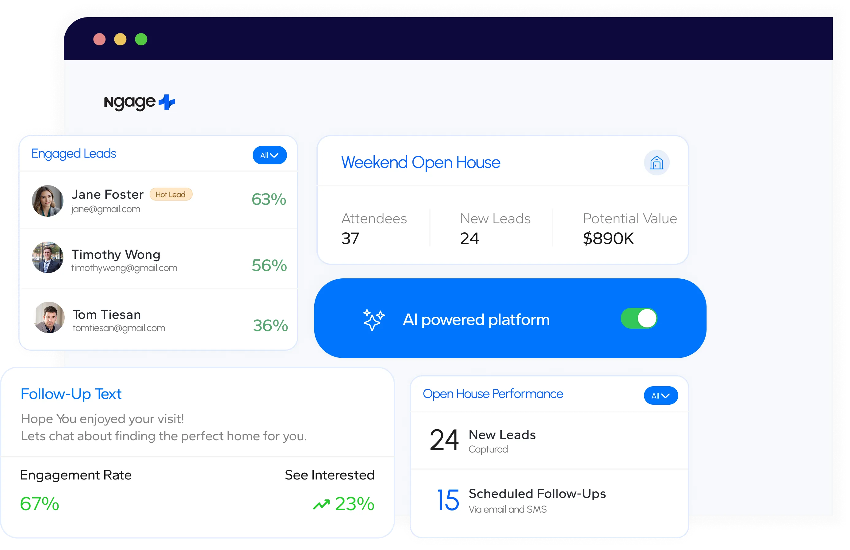 Retyn Real Estate Open House Follow-Up CRM Software