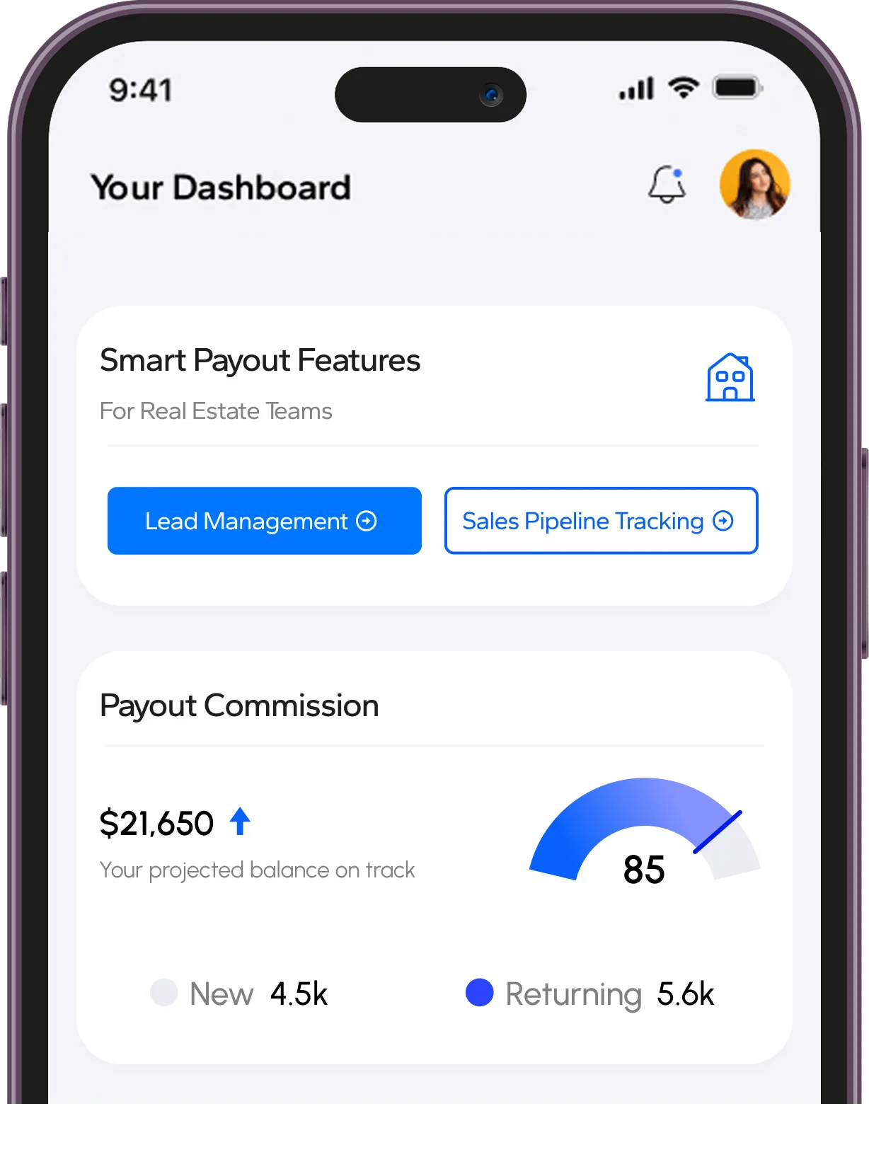 Advanced Real Estate Payout Management and Financial Analytics Interface