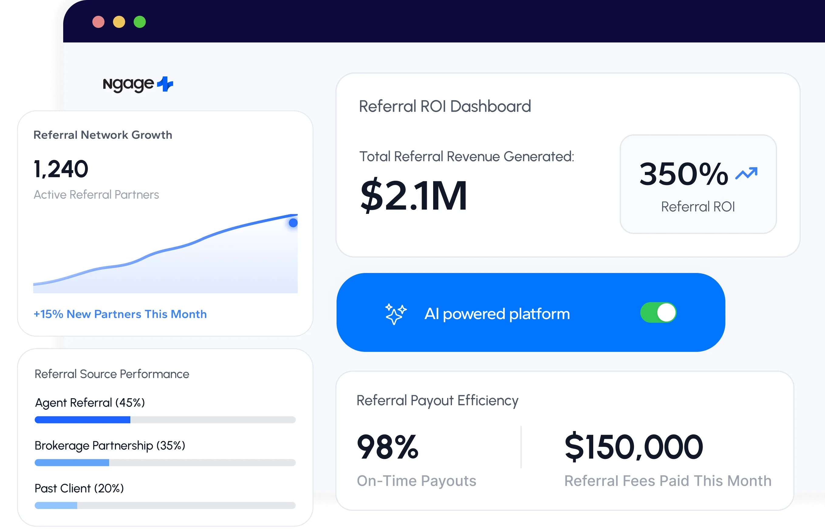 Automated Real Estate Referral Commission and Payout Dashboard