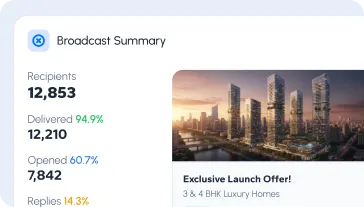 One-click listing broadcasts