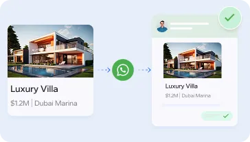 One-click property sharing via WhatsApp
