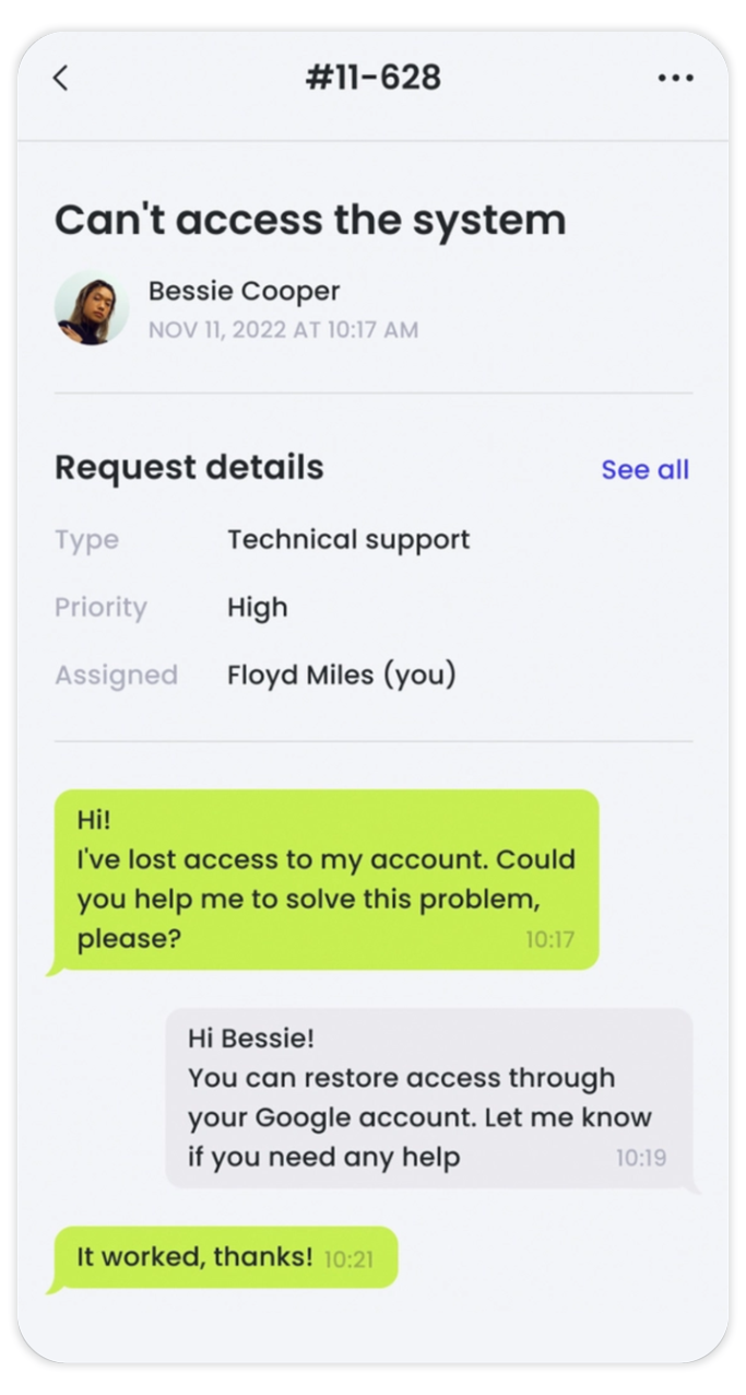 Chatbots for support