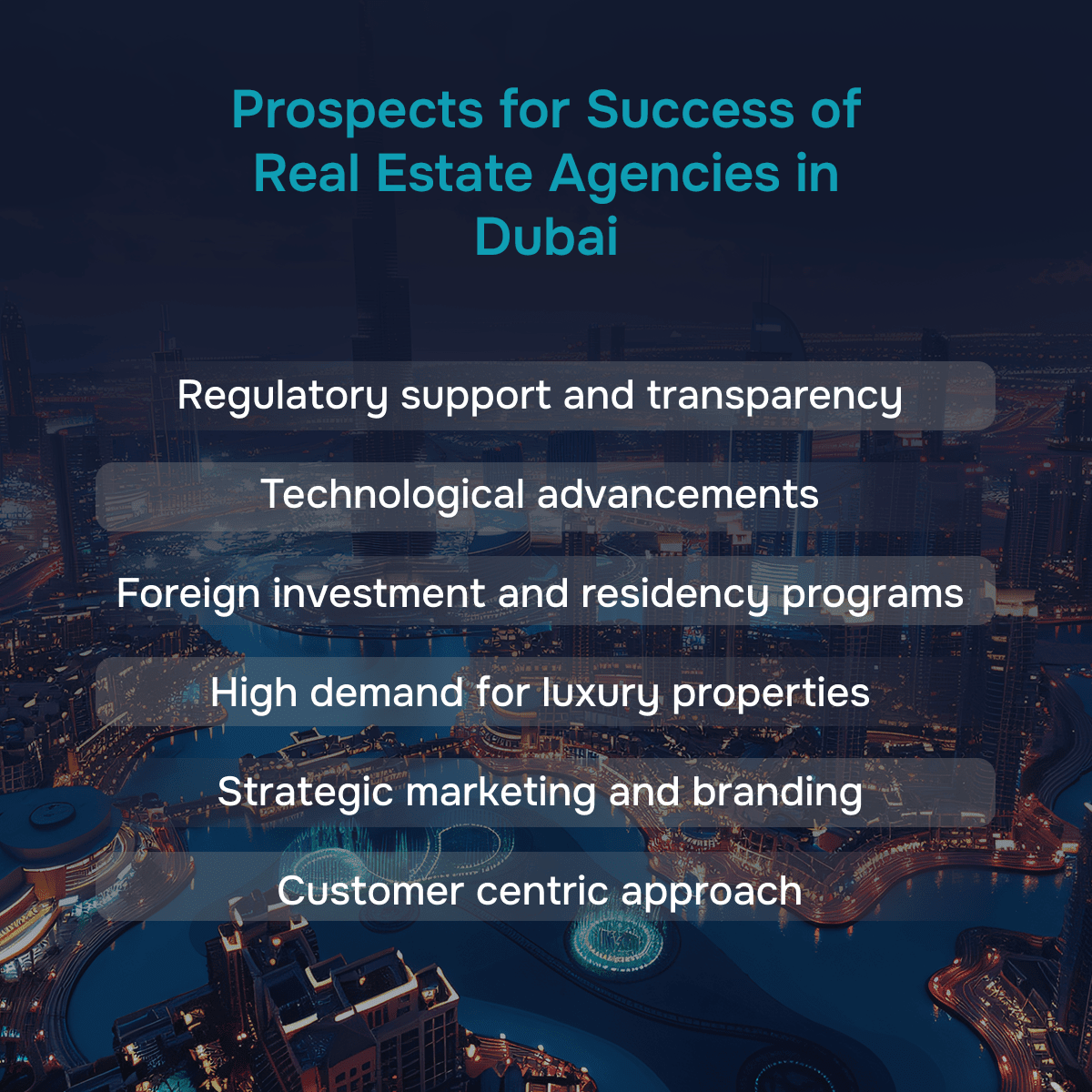 Factors helping real estate agencies in Dubai