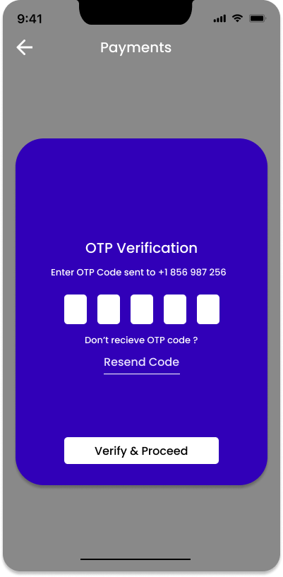 OTP verification for security