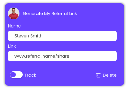 Personalized referral links