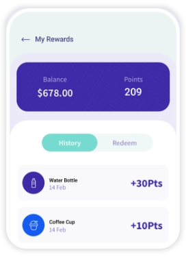 Points and rewards transaction history
